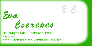 eva cserepes business card