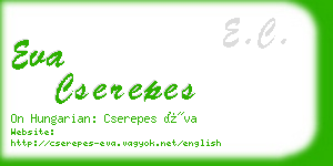 eva cserepes business card